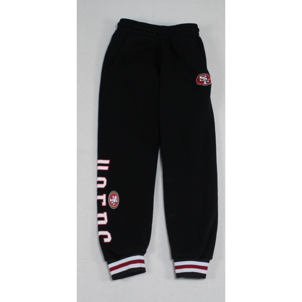 NFL Team Boy Black Sweatpants San Francisco 49ers Size 10-12